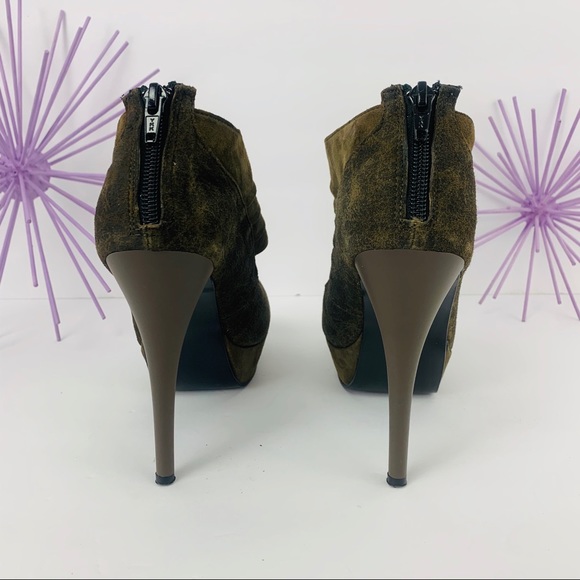 Tentations / Platform Green Black Suede Heel - Picture 5 of 8